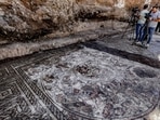 This picture shows a view of a mosaic floor dating to the Roman era being excavated in the city of al-Rastan in Syria's west-central province of Homs.(AFP) This picture shows a view of a mosaic floor dating to the Roman era being excavated in the city of al-Rastan in Syria's west-central province of Homs.(AFP)