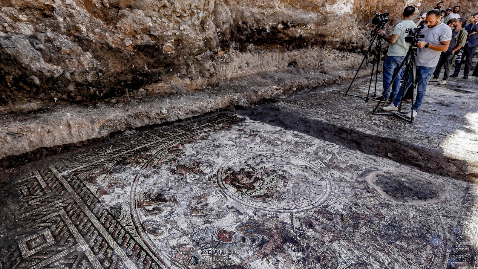 Syria digs up 1,600-year-old "rare" Roman-era mosaic containing Trojan War depictions