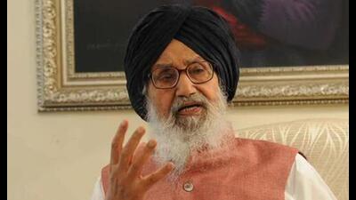 Former chief minister Parkash Singh Badal. Former chief minister Parkash Singh Badal.
