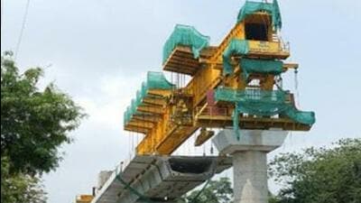 The work of Pune Metro Line 3 on the Hinjewadi to Shivajinagar route has been jointly undertaken by Tata Group and Pune Metropolitan Region Development Authority (PMRDA) based on the Public Private Partnership (PPP). (HT PHOTOS)