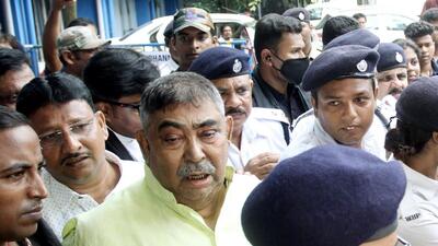 Trinamool Congress (TMC) leader Anubrata Mondal, who was arrested in an alleged cattle smuggling case, after appearing in a 2010 Mangalkot blast case, in Kolkata (ANI File Photo) Trinamool Congress (TMC) leader Anubrata Mondal, who was arrested in an alleged cattle smuggling case, after appearing in a 2010 Mangalkot blast case, in Kolkata (ANI File Photo)