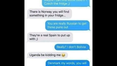 Harsh Goenka shared this screenshot that has punny messages on Twitter. (Twitter/@hvgoenka) Harsh Goenka shared this screenshot that has punny messages on Twitter. (Twitter/@hvgoenka)