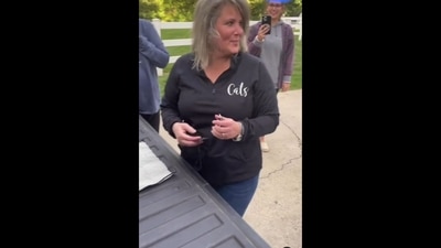 The image shows the woman who went overboard with joy as her husband surprised her with her dream car. (Instagram/@majicallynews) The image shows the woman who went overboard with joy as her husband surprised her with her dream car. (Instagram/@majicallynews)
