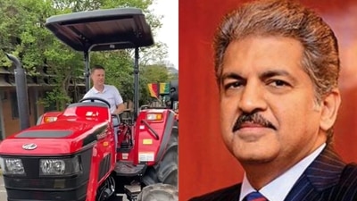 Mahindra & Mahindra chairman Anand Mahindra shared a video of tractors manufactured by his company on Twitter, (Source: Twitter) Mahindra & Mahindra chairman Anand Mahindra shared a video of tractors manufactured by his company on Twitter, (Source: Twitter)