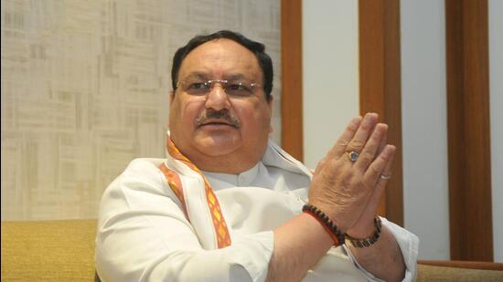 BJP national president JP Nadda during an exclusive interview with Hindustan Times, in Chandigarh on Wednesday. (Ravi Kumar/ HT Photo) BJP national president JP Nadda during an exclusive interview with Hindustan Times, in Chandigarh on Wednesday. (Ravi Kumar/ HT Photo)