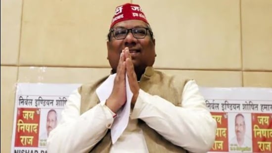 UP cabinet minister Dr Sanjay Nishad (HT File Photo)
