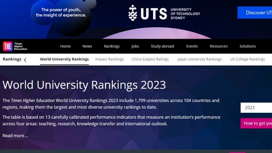 THE World University Rankings 2023: According to the rankings, University of Oxford, UK is the top university in the world followed by University of Harvard (US) and University of Cambridge (UK) at second and third places.(timeshighereducation.com)