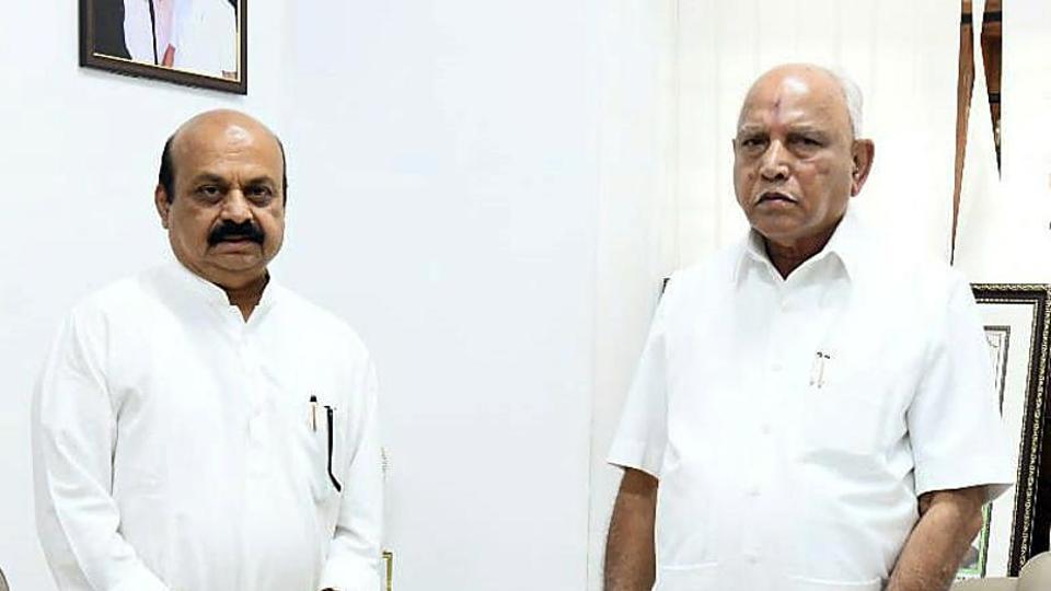 Karnataka chief minister Basavaraj Bommai with former CM B S Yediyurappa. (HT File/For representation) (HT_PRINT) Karnataka chief minister Basavaraj Bommai with former CM B S Yediyurappa. (HT File/For representation) (HT_PRINT)