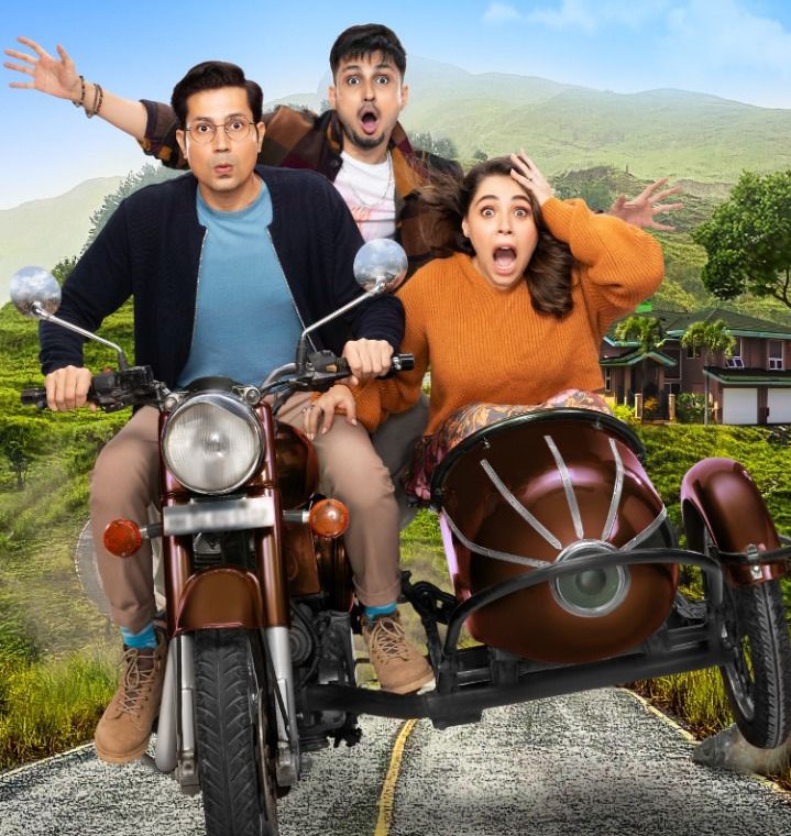 Sumeet Vyas, Maanvi Gagroo, and Amol Parashar in the poster for Tripling 3.