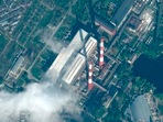 This satellite image provided by Maxar Technologies shows damage to a power station in Kyiv, Ukraine on Wednesday, October 12 after a Russian attack.(AP) This satellite image provided by Maxar Technologies shows damage to a power station in Kyiv, Ukraine on Wednesday, October 12 after a Russian attack.(AP)