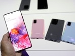 Samsung Galaxy S20 phones are displayed at the Unpacked 2020 event in San Francisco.(AP) Samsung Galaxy S20 phones are displayed at the Unpacked 2020 event in San Francisco.(AP)