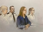 This court artist sketch by Elizabeth Cook shows Lucy Letby appearing in the dock at Manchester Crown Court, in Manchester, England.(AP) This court artist sketch by Elizabeth Cook shows Lucy Letby appearing in the dock at Manchester Crown Court, in Manchester, England.(AP)