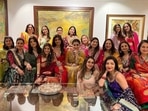 Sunita Kapoor's Karwa Chauth get together featured Shilpa Shetty, Raveena Tandon, Maheep Kapoor, Neelam Kothari, Padmini Kolhapure among others. Sunita Kapoor's Karwa Chauth get together featured Shilpa Shetty, Raveena Tandon, Maheep Kapoor, Neelam Kothari, Padmini Kolhapure among others.