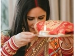 Katrina Kaif and Vicky Kaushal on the occasion of their first Karwa Chauth after marriage. Katrina Kaif and Vicky Kaushal on the occasion of their first Karwa Chauth after marriage.