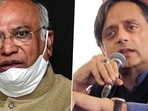 Congress leaders Mallikarjun Kharge and Shashi Tharoor