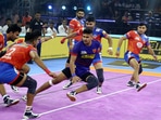 Naveen Kumar scored 13 points(Pro Kabaddi) Naveen Kumar scored 13 points(Pro Kabaddi)