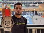 Siddharth Singh celebrates with his silver medal.(Instagram) Siddharth Singh celebrates with his silver medal.(Instagram)
