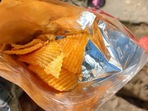 The man received only five pieces of chips.(Reddit/@sahilthakur) The man received only five pieces of chips.(Reddit/@sahilthakur)