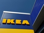 &nbsp;The company's logo is seen at an IKEA store.