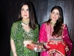 Maheep Kapoor, Bhavana Panday and Neelam at a Karwa Chauth event. Maheep Kapoor, Bhavana Panday and Neelam at a Karwa Chauth event.