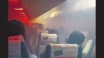 Smoke emanates from SpiceJet Q400 aircraft VT-SQB operating from Goa to Hyderabad. (ANI) Smoke emanates from SpiceJet Q400 aircraft VT-SQB operating from Goa to Hyderabad. (ANI)