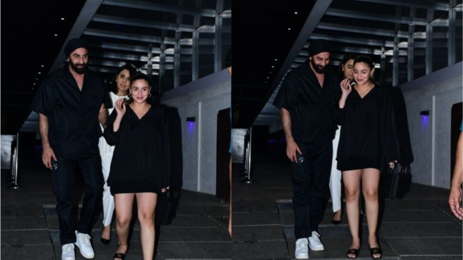 Alia Bhatt laughs, says ‘I’m fine’ after Neetu Kapoor tells Ranbir Kapoor to hold her while walking down stairs. Watch