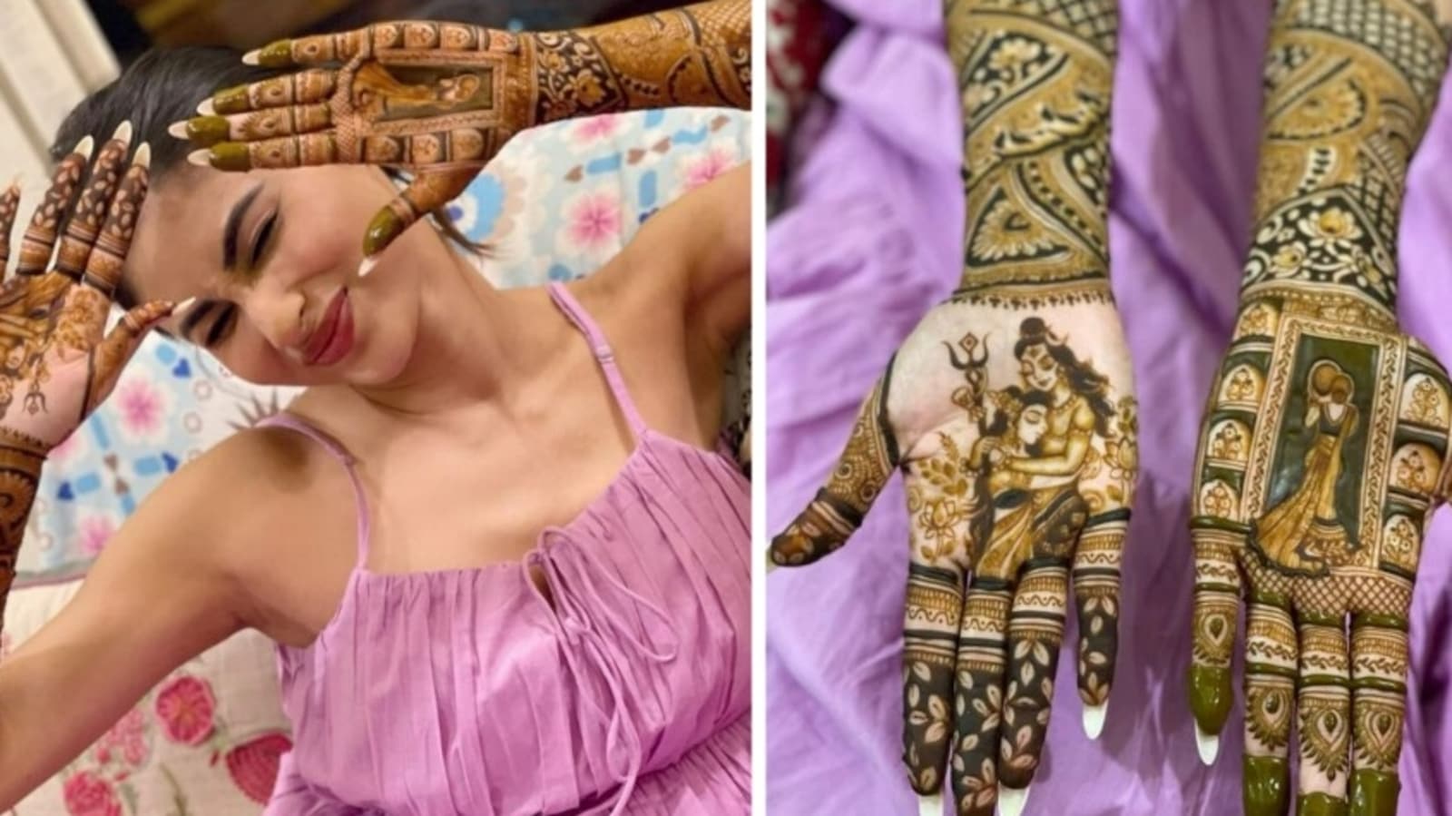 Mouni Roy Flaunts Her Shiva Parvati Mehendi Design On First Karwa Chauth Bollywood Hindustan