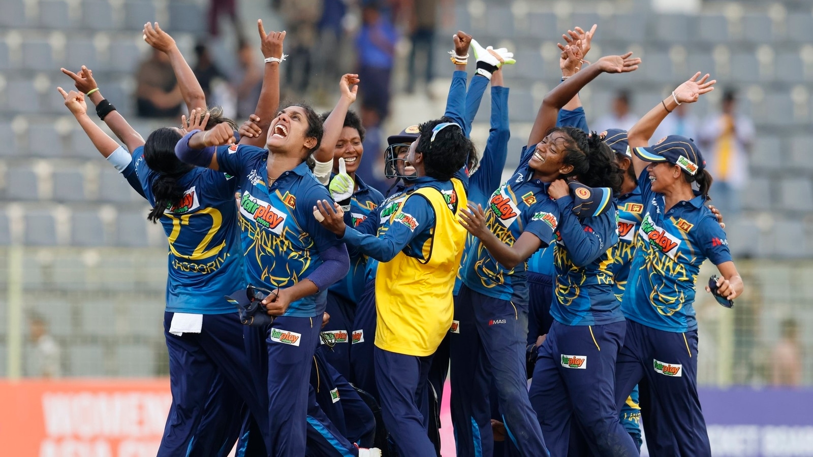Watch SL s Victory Dance After Thrilling Win To Reach Women s Asia Cup 
