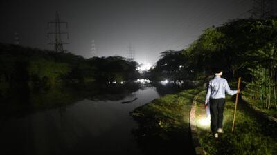 New Delhi, India - October 13, 2022: Search operation underway at Kaya Maya Park in Tughlakabad after three children drowned in water-logged 6 feet deep pit, in New Delhi, India, on Thursday, October 13, 2022. (Photo by Arvind Yadav / Hindustan Times) New Delhi, India - October 13, 2022: Search operation underway at Kaya Maya Park in Tughlakabad after three children drowned in water-logged 6 feet deep pit, in New Delhi, India, on Thursday, October 13, 2022. (Photo by Arvind Yadav / Hindustan Times)