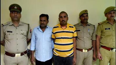 The suspects in police custody. (Sunil Ghosh/HT Photo) The suspects in police custody. (Sunil Ghosh/HT Photo)