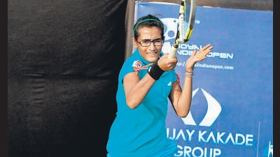 The Pune Municipal Corporation (PMC) on Thursday, appointed singer Salil Kulkarni and tennis player Rutuja Bhosale (in pic) as a brand ambassadors for Swacch Survey 2023. (HT FILE PHOTO)