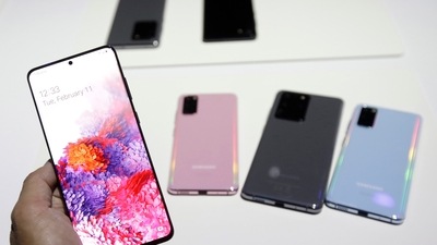 Samsung Galaxy S20 phones are displayed at the Unpacked 2020 event in San Francisco. (AP) Samsung Galaxy S20 phones are displayed at the Unpacked 2020 event in San Francisco. (AP)
