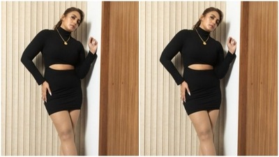 Styled by fashion stylist Sanam Ratansi, Huma wore her tresses into a ponytail and left a few strands of hair open around her face. (Instagram/@iamhumaq) Styled by fashion stylist Sanam Ratansi, Huma wore her tresses into a ponytail and left a few strands of hair open around her face. (Instagram/@iamhumaq)