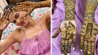 Mouni Roy celebrates her first Karwa Chauth. Mouni Roy celebrates her first Karwa Chauth. 