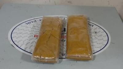 The Customs department regularly profiles passengers who look suspicious. During this exercise on Wednesday, officials of Customs’ Air Intelligence Unit stopped a suspected passenger, Mohammed Sameda, who arrived on an Emirates flight. His personal search led to the recovery of 9 gold bars, and a small piece of gold, totally weighing around 10 kilograms, hidden in the specially stitched chest belt. (HT PHOTO) The Customs department regularly profiles passengers who look suspicious. During this exercise on Wednesday, officials of Customs’ Air Intelligence Unit stopped a suspected passenger, Mohammed Sameda, who arrived on an Emirates flight. His personal search led to the recovery of 9 gold bars, and a small piece of gold, totally weighing around 10 kilograms, hidden in the specially stitched chest belt. (HT PHOTO)
