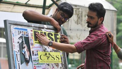 Leadind up to Panjab University Campus Student Council (PUCSC) polls, the occurrence of outsiders making their way on to college campuses across Chandigarh have shot up. (HT Filr)