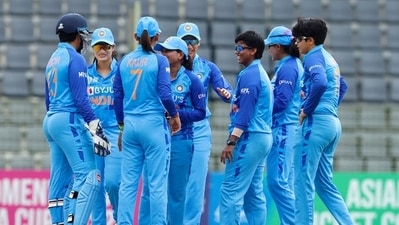 Team India players in action against Thailand (BCCI Women)