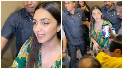 Kiara Advani during a screening of Chello Show. Kiara Advani during a screening of Chello Show.