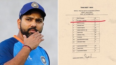 Rohit Sharma didn't bat or field despite being named in India's Playing XI (Getty/Twitter)