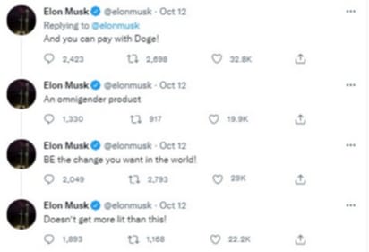 Elon Musk tweets. (Twitter/@elonmusk)