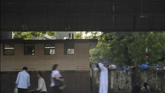 Mumbai - 1st October 2010 - Public toilet at Mahim Railway Station - HT Photo (Hindustan Times)