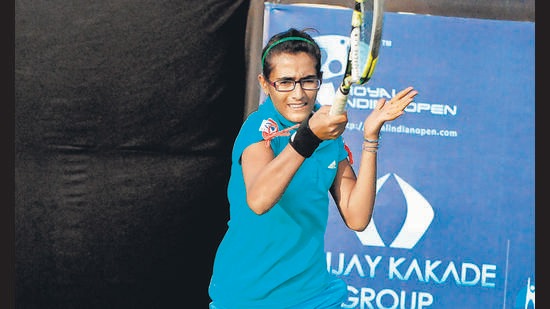 The Pune Municipal Corporation (PMC) on Thursday, appointed singer Salil Kulkarni and tennis player Rutuja Bhosale (in pic) as a brand ambassadors for Swacch Survey 2023. (HT FILE PHOTO)