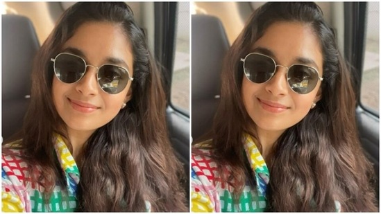 Keerthy, for the midweek, opted for a multicoloured cropped shirt. The shirt featured checkered patterns in shades of blue, green, red, yellow and pink, and also featured a knot detail at the waist.(Instagram/@keerthysureshofficial)