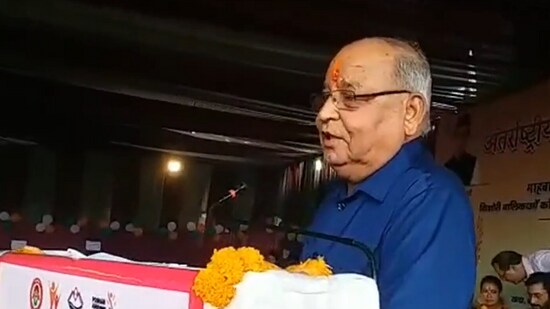 Uttarakhand BJP MLA Bansidhar Bhagat. (Screengrab/ANI video)