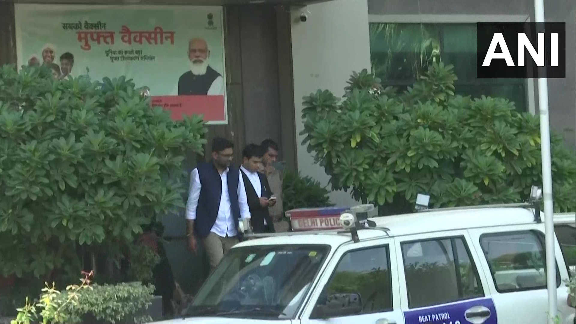 AAP Gujarat chief Gopal Italia detained from NCW office by the Delhi Police. (ANI Twitter) AAP Gujarat chief Gopal Italia detained from NCW office by the Delhi Police. (ANI Twitter)