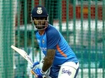 India's Suryakumar Yadav during a practice session(BCCI Twitter) India's Suryakumar Yadav during a practice session(BCCI Twitter)