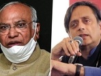 Congress leaders Mallikarjun Kharge and Shashi Tharoor