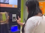 The vending machine is set up by Freshot, a robotics firm.(Screengrab of Twitter video) The vending machine is set up by Freshot, a robotics firm.(Screengrab of Twitter video)