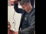 This brother shaved his head to support his sister.