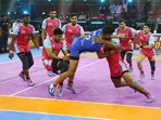 Deshwal, who was in top form, earned 14 points to win, while Rahul Chaudhari, and Sunil Kumar also made useful contributions for Jaipur.(Pro Kabaddi) Deshwal, who was in top form, earned 14 points to win, while Rahul Chaudhari, and Sunil Kumar also made useful contributions for Jaipur.(Pro Kabaddi)